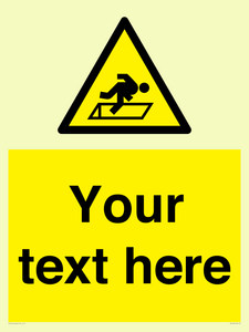 Custom Warning Hatch Sign